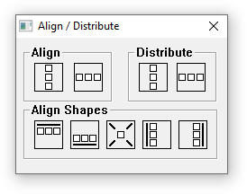 screenshot of the align and distribute panel