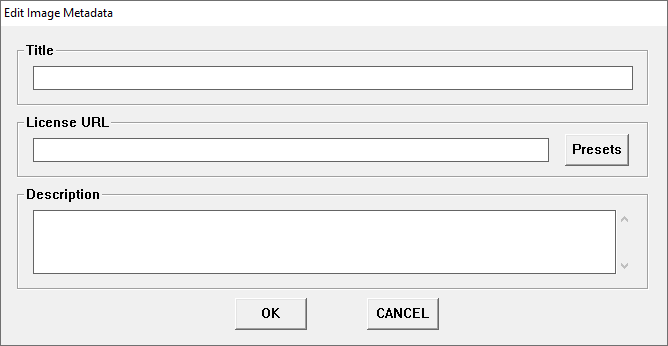 screenshot of the edit metadata dialog